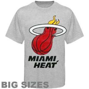   Miami Heat Ash Basic Logo & Name Big Sizes T shirt