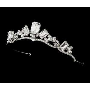 Silver Princess Rhinestone Majesty Bridal Tiara Jewelry
