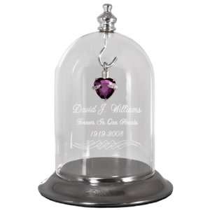  Engravable Glass Display Dome, Pewter Jewelry