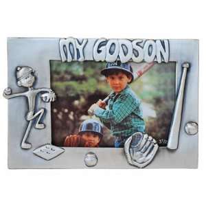  5 x 3.5 My Godson Pewter Picture Frame