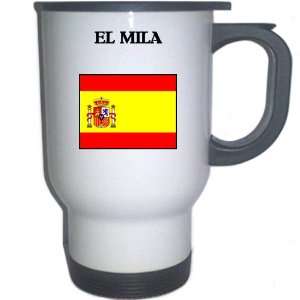 Spain (Espana)   EL MILA White Stainless Steel Mug 