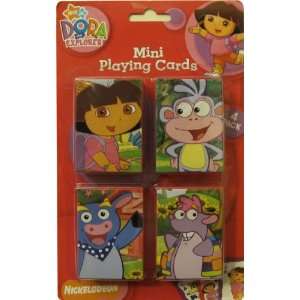 Dora the Explorer Mini Playing Cards pack of 4 Decks : Toys & Games 