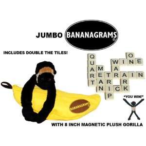   Bananagrams Word Game with 8 Magnetic Plush Gorilla: Toys & Games