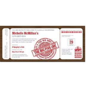   Invitations (The Big Five Oh Boarding Pass)