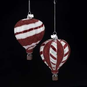   Twist Hot Air Balloon Glass Christmas Ornaments 3.5 Home & Kitchen