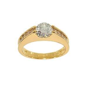  Unusual Floating CZ Engagement Ring Style with Channel Set 