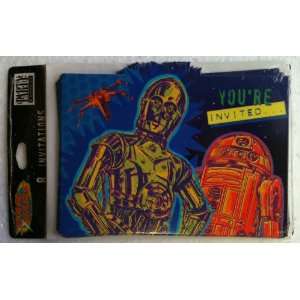  Star Wars CP3O & R2D2 Party Invitation Cards With 