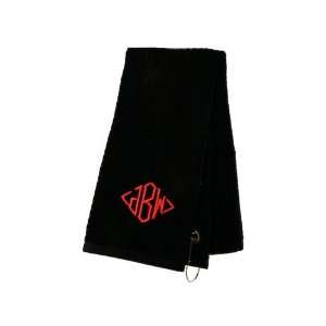  Personalized Deluxe Sports Towel   Black