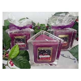  Mixed Berry Scented Triangle Glass Jar Candle 7 Oz.: Home 