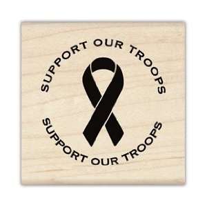  Support Our Troops Wood Mounted Rubber Stamp Arts, Crafts 