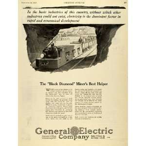  1920 Ad General Electric Schenectady Locomotive Mine New 