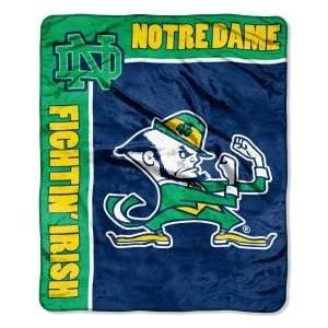 Notre Dame Fighting Irish NCAA 50 X 60 Royal Plush Raschel Throw 