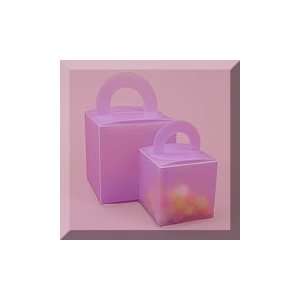  25ea   4 X 4 X 4 Lavender Frosted Circle Handle Boxes 