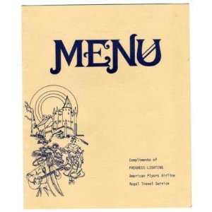  American Flyers Airline Menu Enroute Madrid Everything 