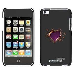  Funky Heart Purple on iPod Touch 4 Gumdrop Air Shell Case 