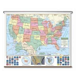    Universal Map 15063 US Primary Wall Map Roller