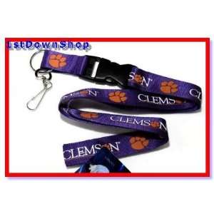 Clemson Tigers Lanyard Ticket/ID Badge Holder Keychain:  