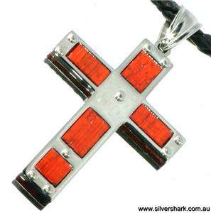 Stainless Steel Cross Necklace Pendant Silver N4  