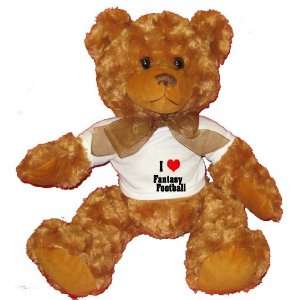  I Love/Heart Fantasy Football Plush Teddy Bear with WHITE 