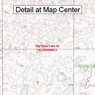 USGS Topographic Quadrangle Map   Big Stone Lake SE, South Dakota 