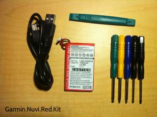 Garmin Nuvi Extended Battery 360 370 680 w/ Tool Kit 661799972802 