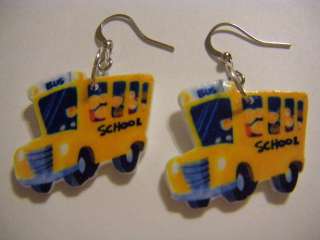School Bus Earrings   teacher gift, driver, principal  