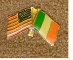 Irish American Flag Collector Classic Hat Lapel Tac Pin  