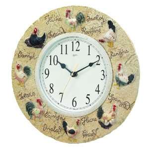  Vintage Tuscan Rooster wall clock multicolor[1004RS]
