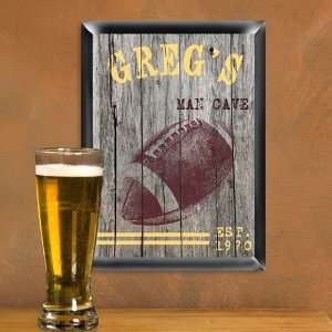  Personalized Traditional Football Man Cave Pub Sign: Home 