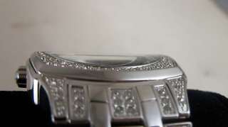 Bulova 96C002 Mens Crystal Stainless Steel Dress Wrist Watch 