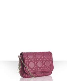 Christian Dior raspberry quilted lambskin Lady Dior mini bag 