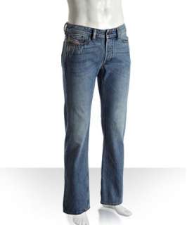 Diesel light blue distressed denim Viker straight leg jeans