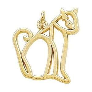  Rembrandt Charms Siamese Cat Charm, 14K Yellow Gold 