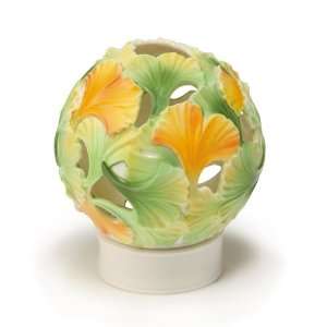  Franz Spa Collection Gingko Flower Porcelain Tealight 
