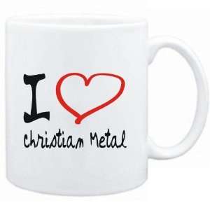    Mug White  I LOVE Christian Metal  Music