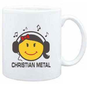 Mug White  Christian Metal   female smiley  Music  