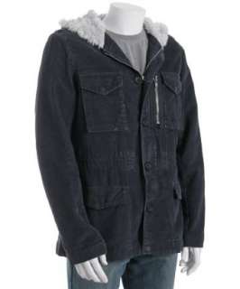 Marc by Marc Jacobs dark blue corduroy zip hooded jacket  BLUEFLY up 