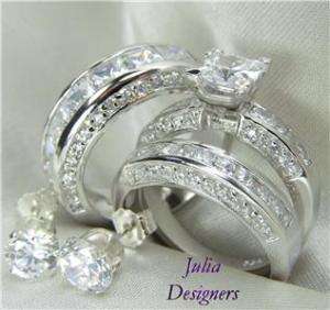 His & Her Matching Engagement Wedding Ring Set, Sz 10  