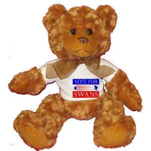  VOTE FOR CATS Plush Teddy Bear with WHITE T Shirt: Toys 