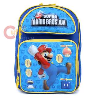 Super Mairo Wii School Backpack & Lunch Bag Coin Large  