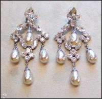   Schreiner Christian Dior Pearl and Crystal Bib Necklace Set  