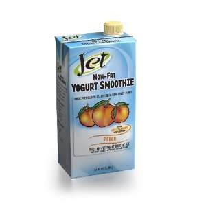 Jet Peach Non fat Yogurt Smoothie, Two 64oz. Cartons:  