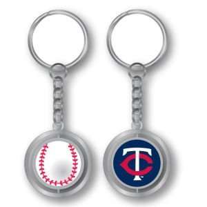  Minnesota Twins Rubber Baseball Spinning Key Ring Sports 