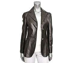 14803 auth JIL SANDER black leather Jacket XS  