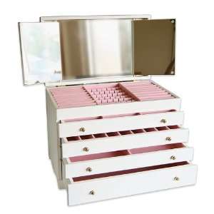 Grand Wonderful White Jewelry Box with Enough Space for Your Entire 