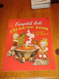 1976 Campbell Kids Coloring Book premium unused  