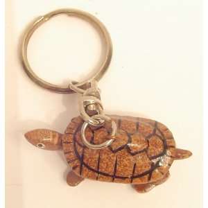 Brown 3d 1.5 Turtle Figurine Pendant Key Chain Office 