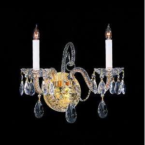  Bohemian Crystal Candle Wall Sconce in Clear Crystal Crystal Type 