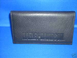 Harley Davidson EMBOSSED Leather Checkbook Cover  