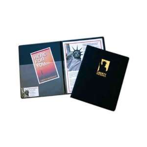  Premium vinyl two pocket insurance folder with black 